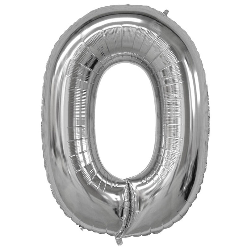 AIR-FILLED 14" Number ZERO - Silver