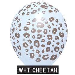 Helium-filled 11" - White Cheetah