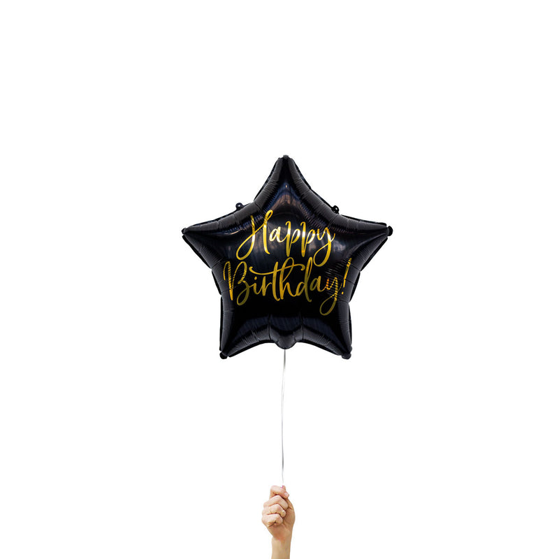18" Birthday Black Star