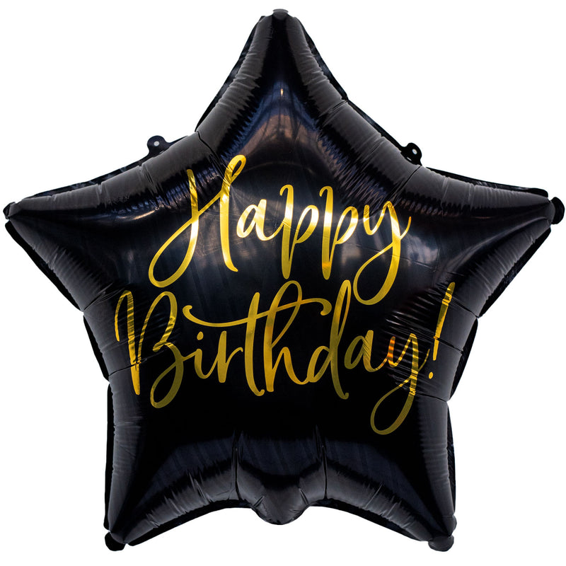 18" Birthday Black Star