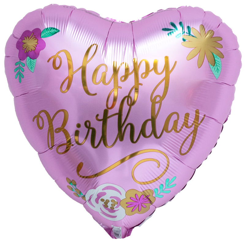18" Pink Heart Birthday
