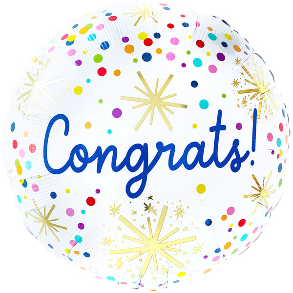 18" Color Dot Congrats