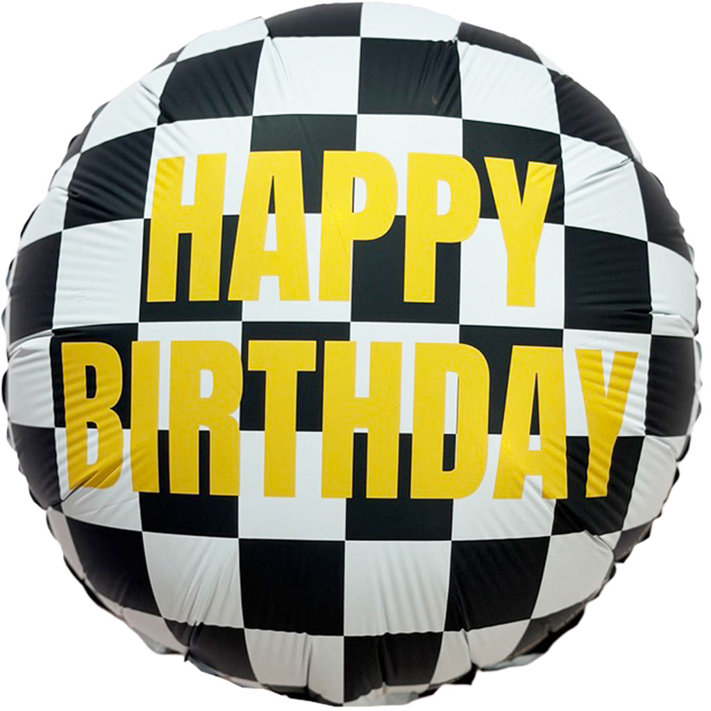 18" Birthday - Checker Circle