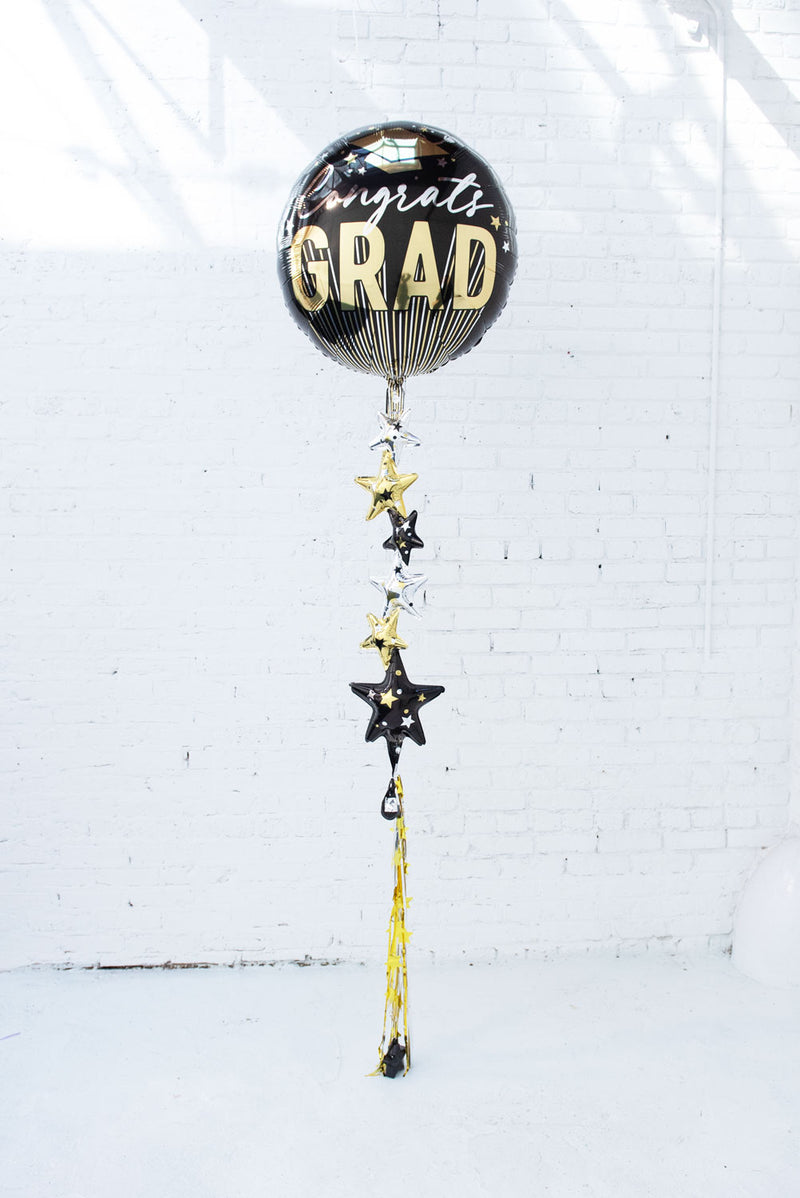 6' Starry Congrats Grad Balloon