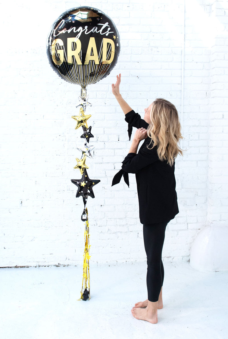 6' Starry Congrats Grad Balloon