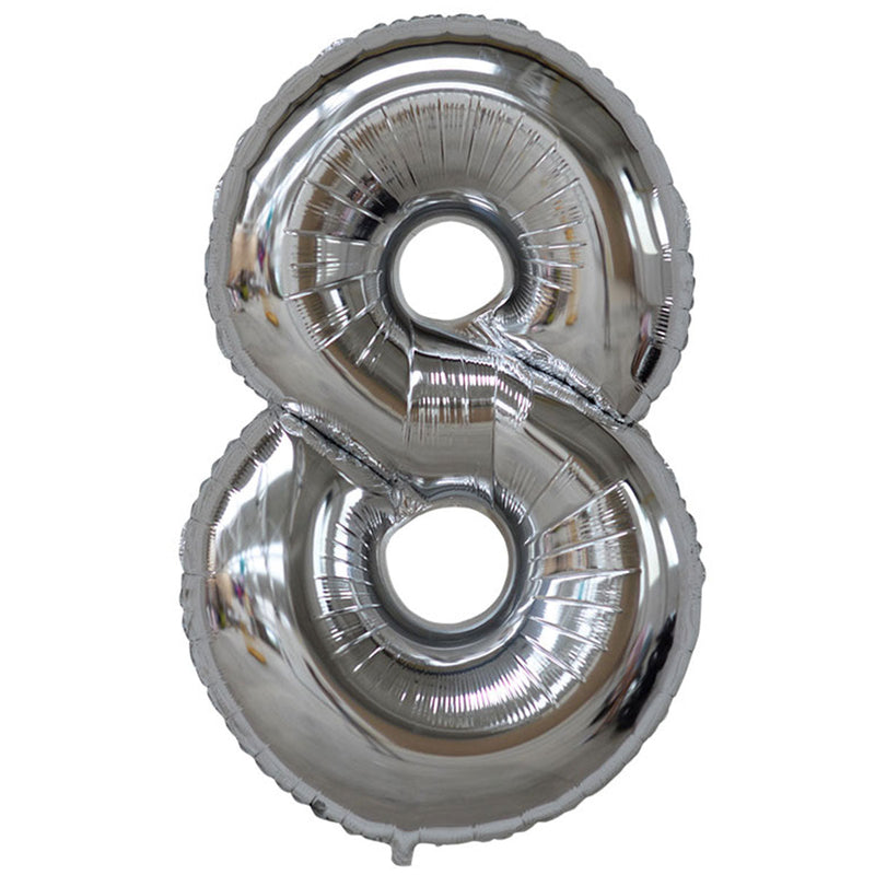 AIR-FILLED 14" Number EIGHT - Silver