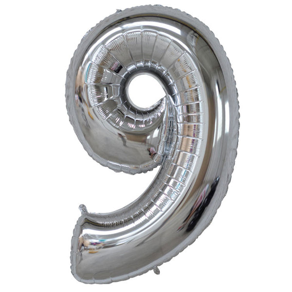 AIR-FILLED 14" Number NINE - Silver