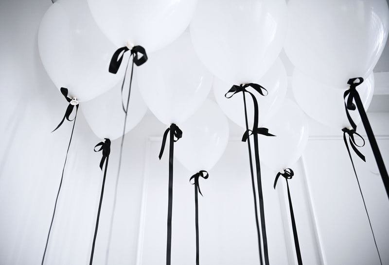 Helium Balloon with Bows - 3' Ribbon Length
