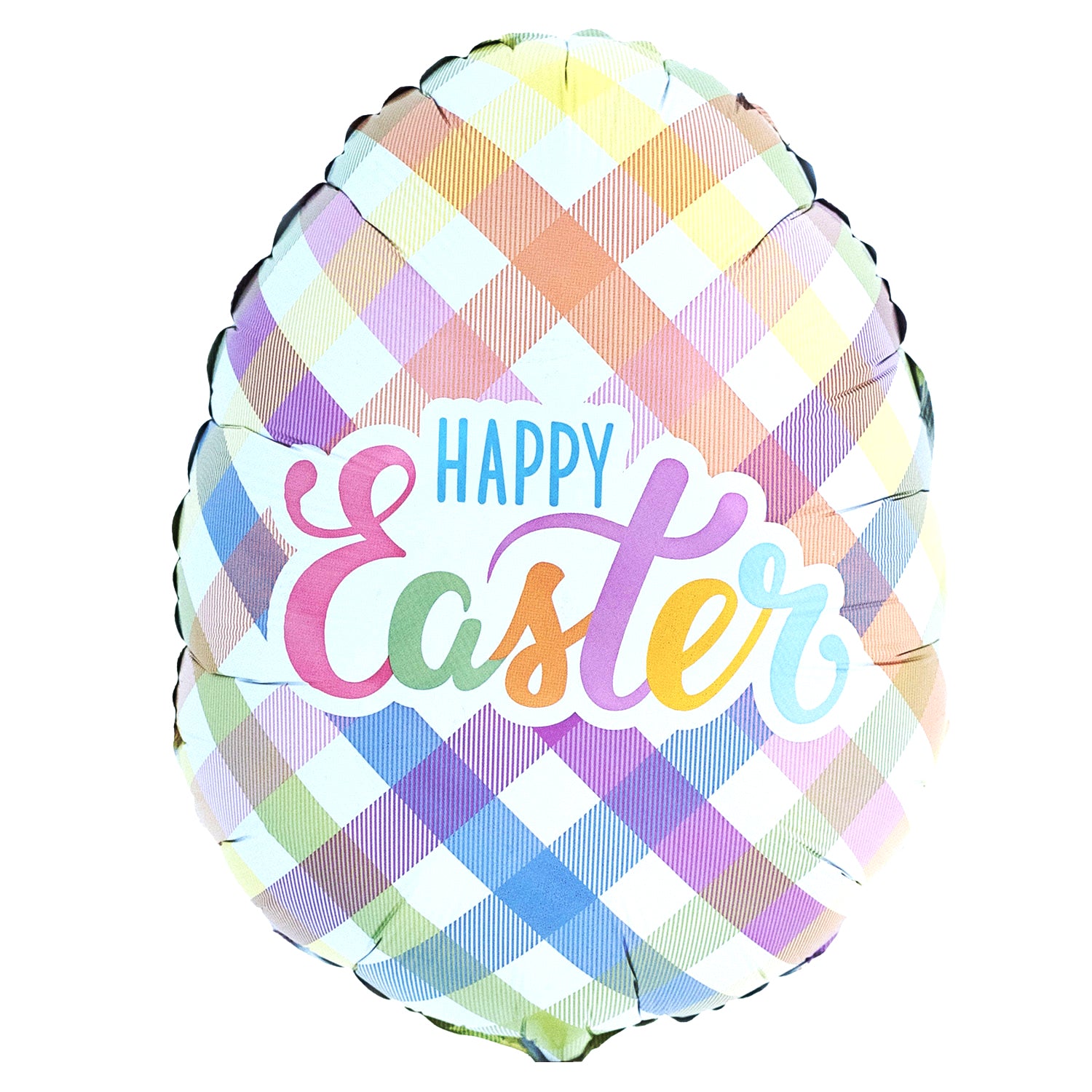 18" Pastel Plaid Egg
