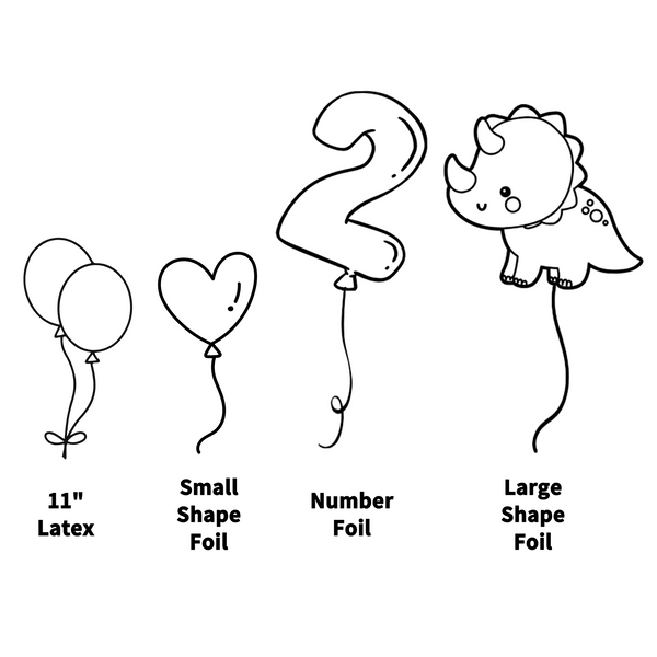 Customer Helium Fill - Number Foil