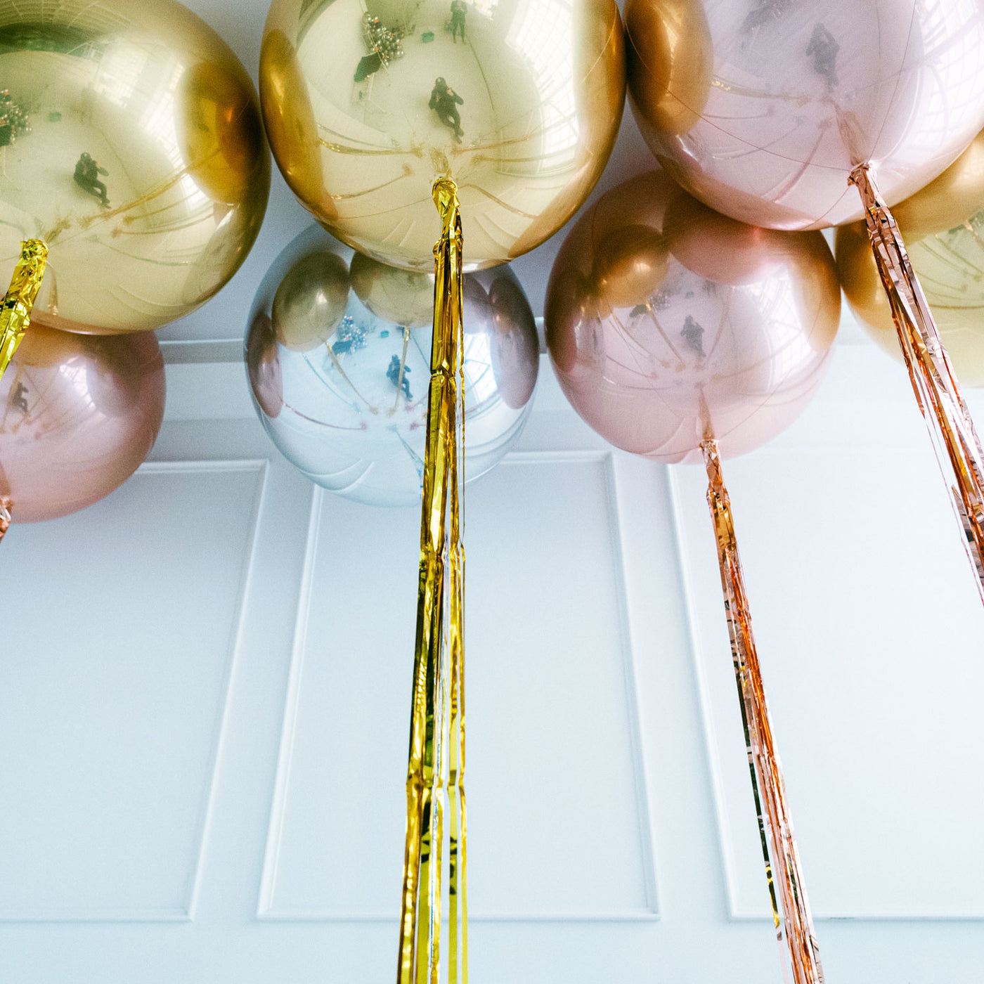 Gold, Silver & Rose Gold Orb Balloons - 18 Round Metallic Party Balloons Set