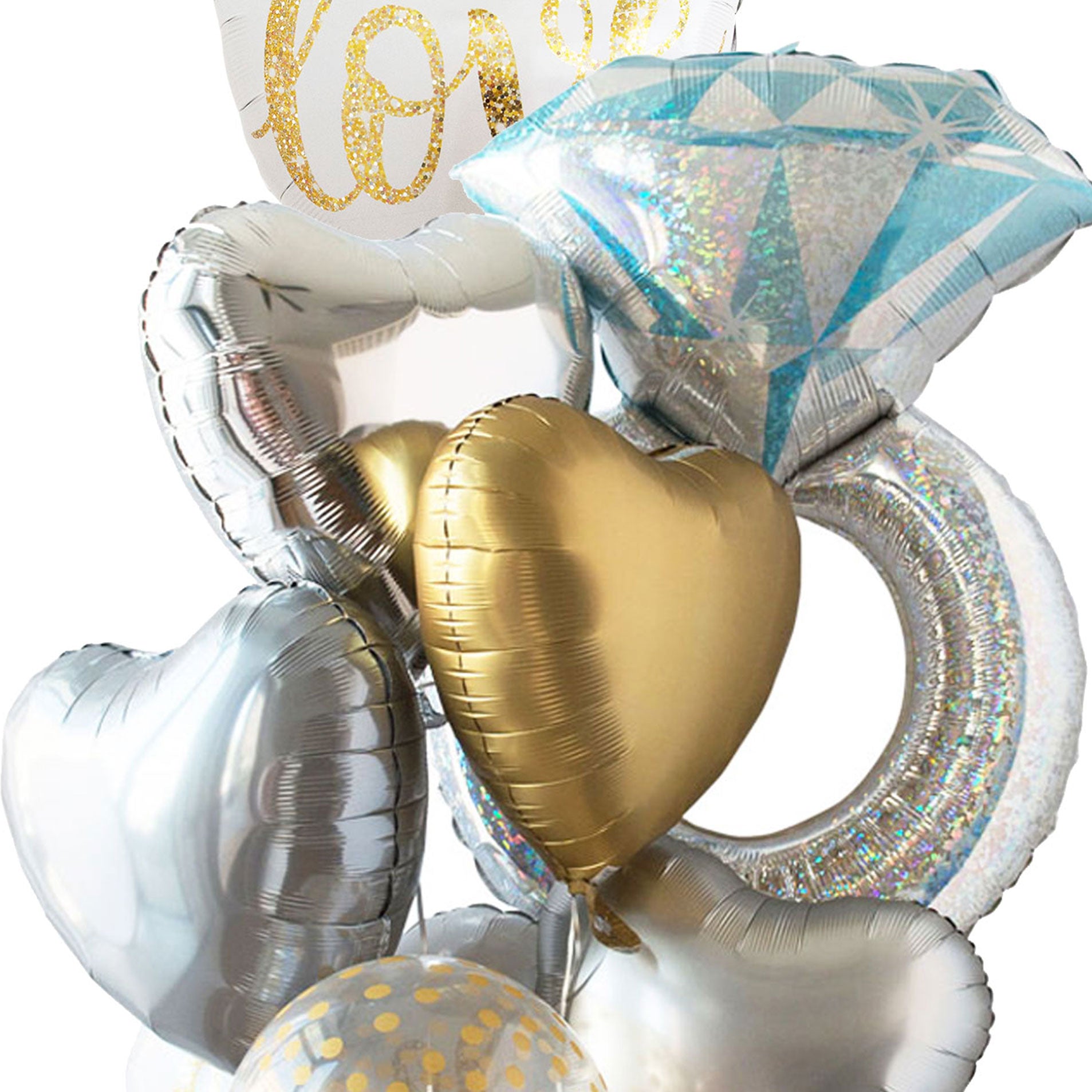 I Do! Helium Balloon Bouquet | Luft Balloon | Solid Color Balloons Chicago