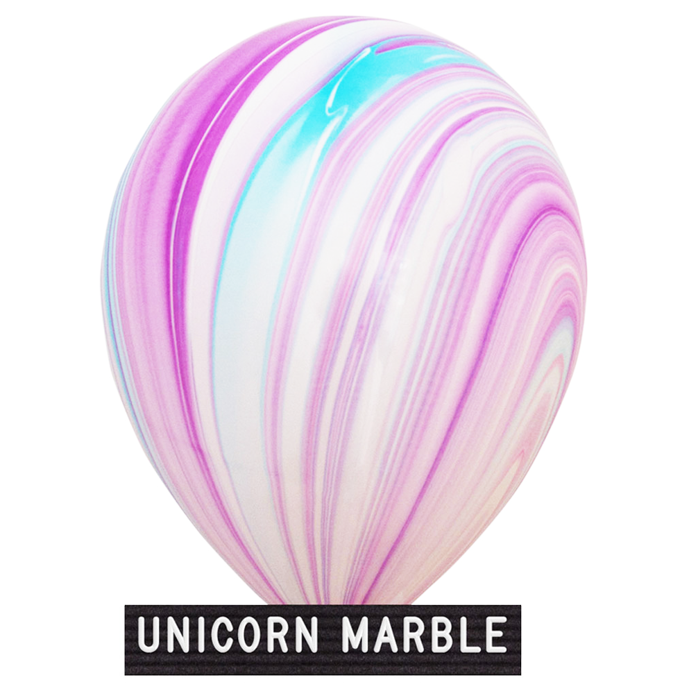 Helium-filled 11" Unicorn Marble
