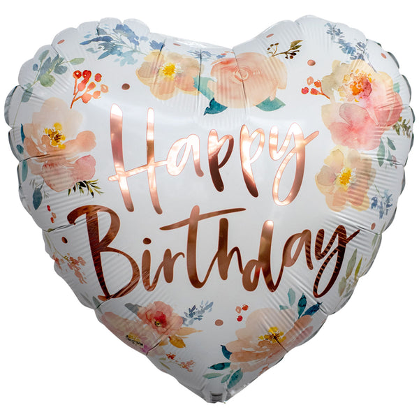 18" Floral Heart Birthday