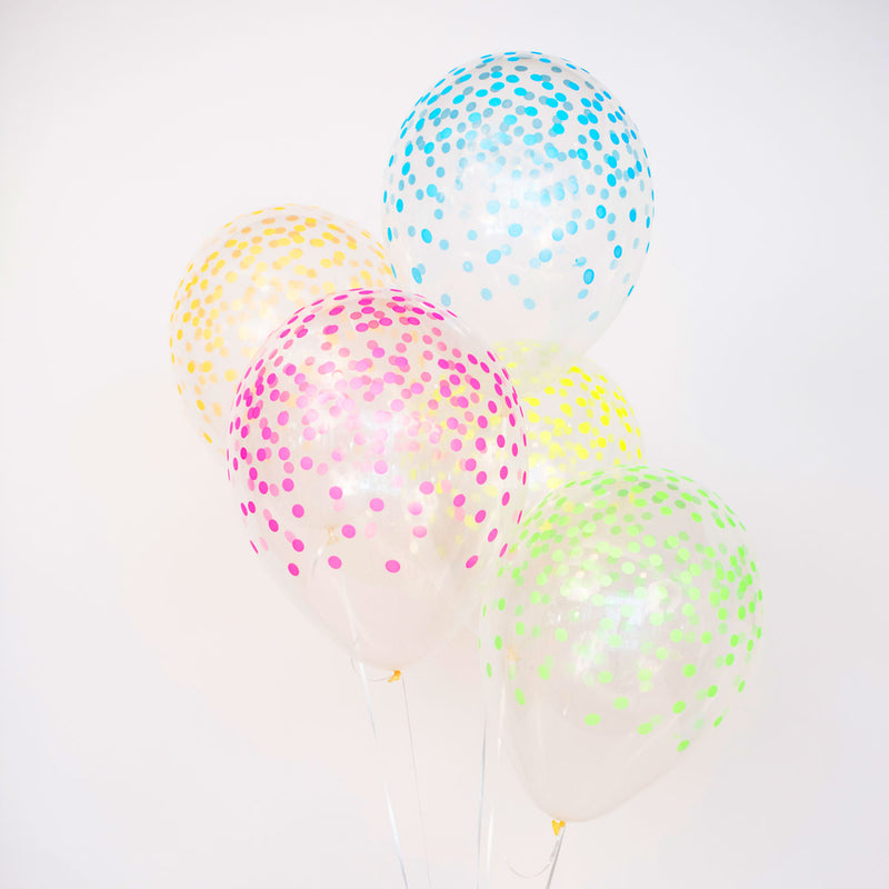 Helium-filled 11" Confetti Dot - GOLD