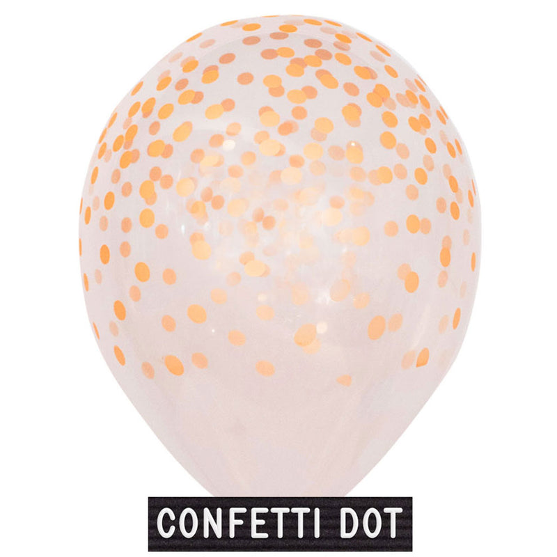 Helium-filled Confetti Dot - ORANGE