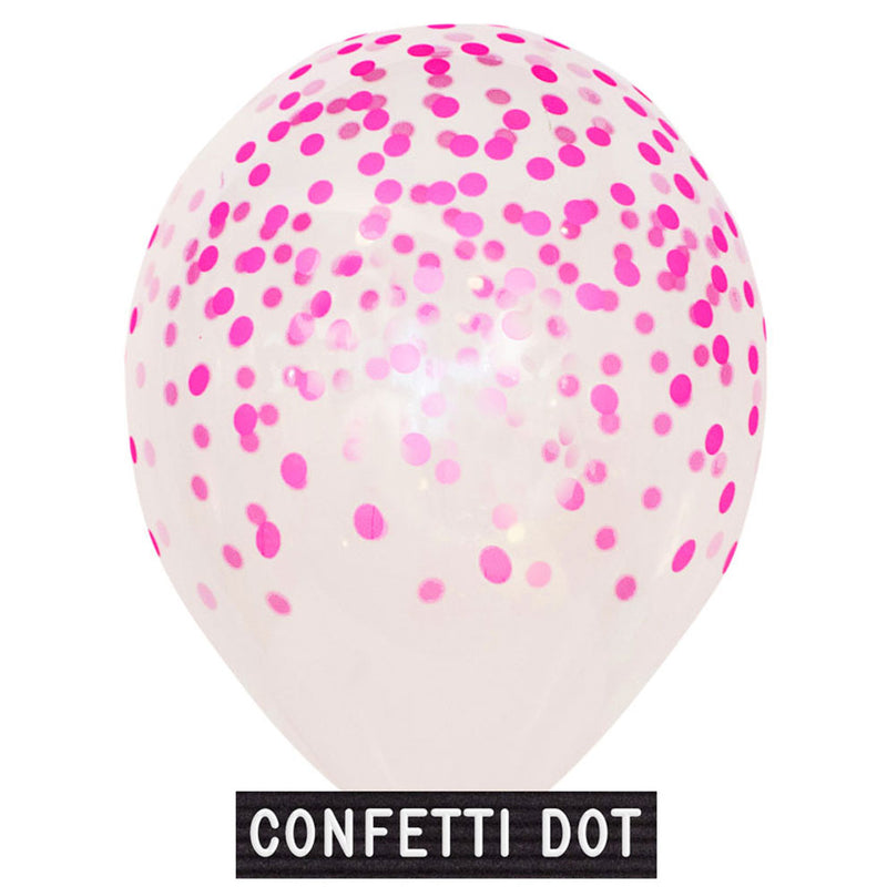 Helium-filled 11" Confetti Dot - PINK