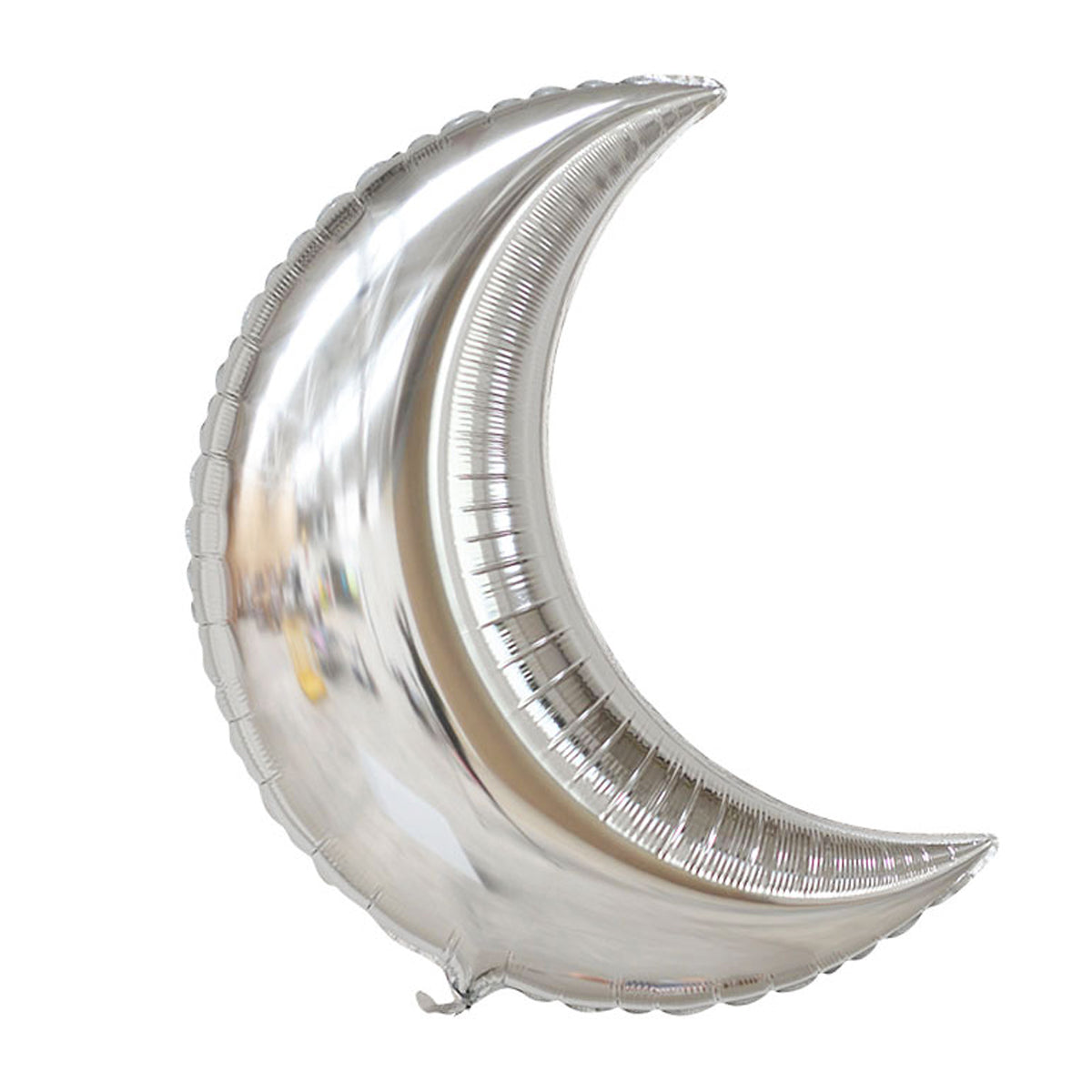 silver crescent moon foil balloons