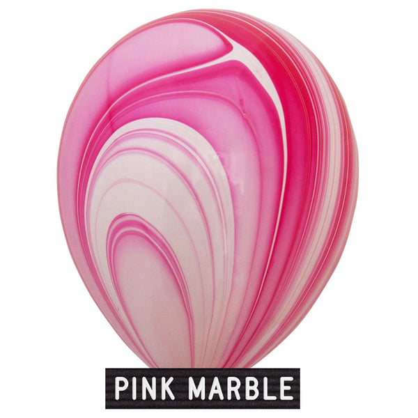 pink marble balloons 11" latex
