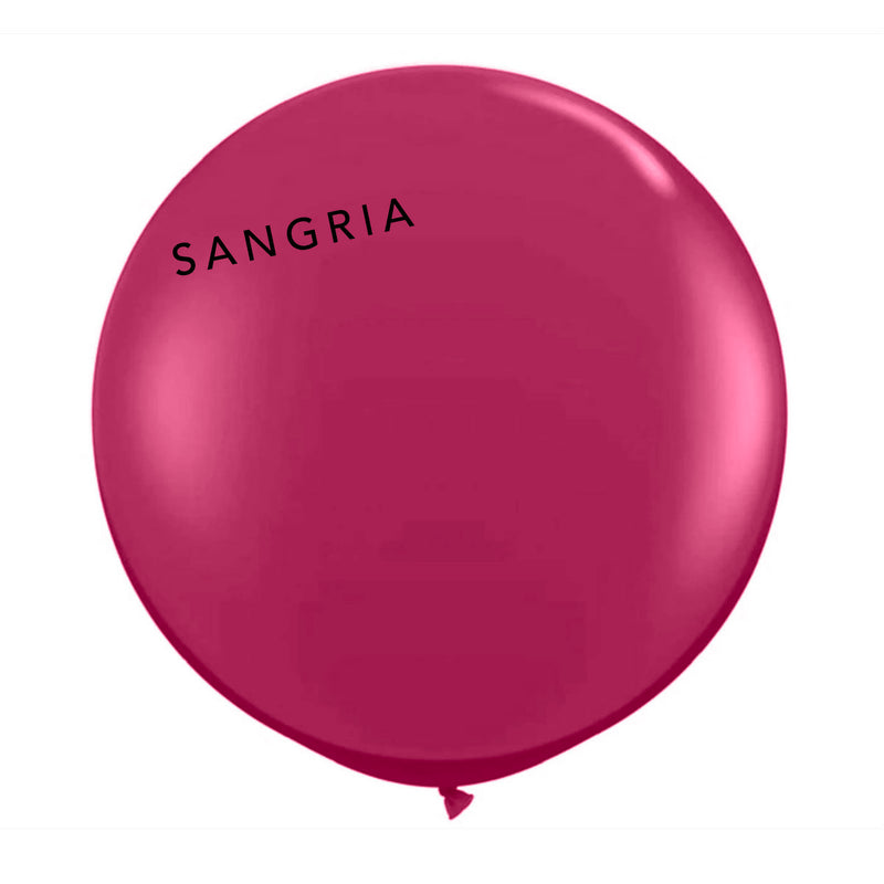 Jumbo Round Balloon - Sangria