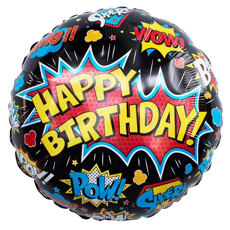 18" Superhero Black Birthday