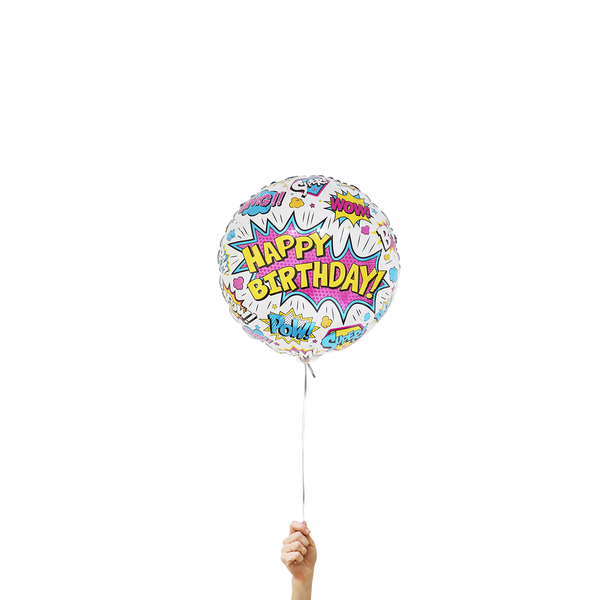 18" Superhero White Birthday