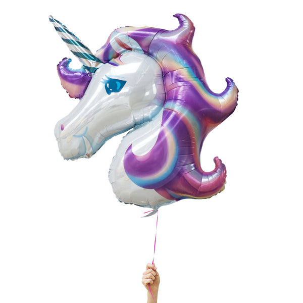 purple unicorn foil balloons