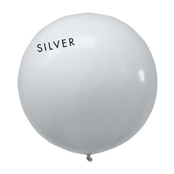 silver 3' globe balloon