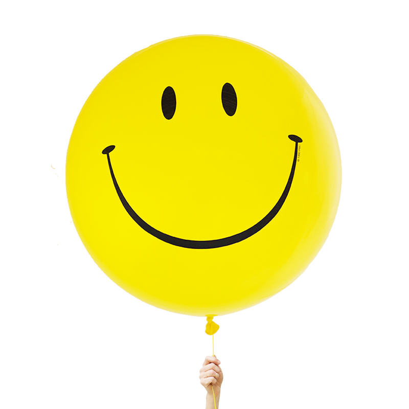 Jumbo Round Balloon - Smiley Face