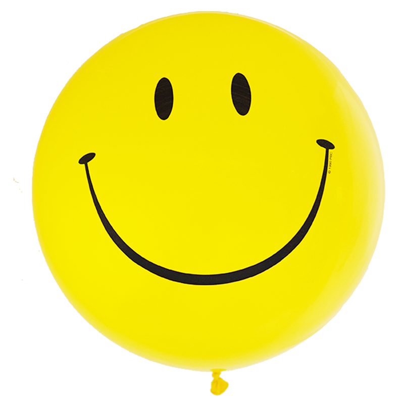 Jumbo Round Balloon - Smiley Face